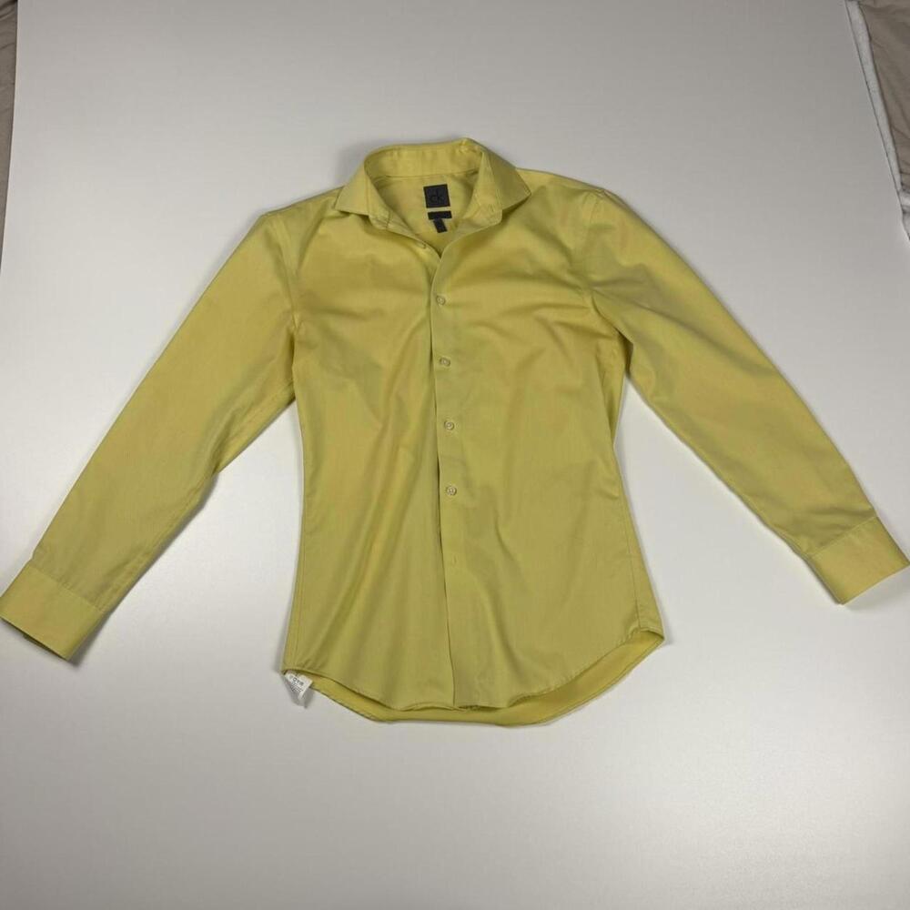 Calvin Klein Yellow Button Up